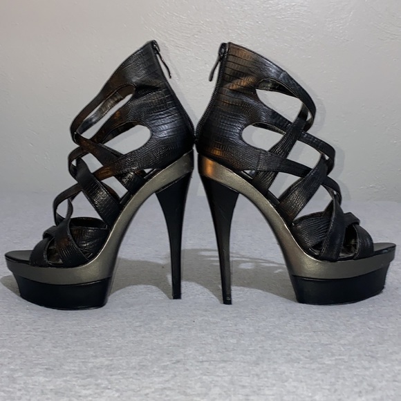 Bebe Adrianna Strappy Platform Heels Size 7 - Picture 2 of 11